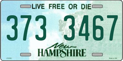 NH license plate 3733467