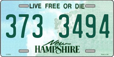 NH license plate 3733494