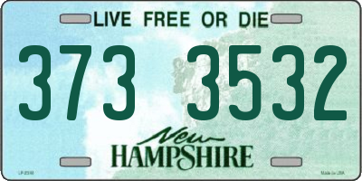 NH license plate 3733532