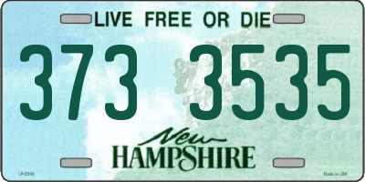 NH license plate 3733535