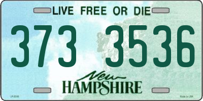 NH license plate 3733536