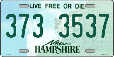 NH license plate 3733537