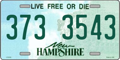 NH license plate 3733543