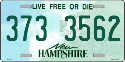 NH license plate 3733562