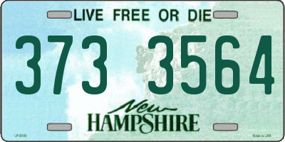 NH license plate 3733564