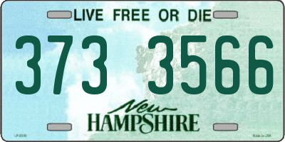 NH license plate 3733566