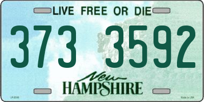 NH license plate 3733592