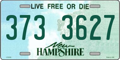 NH license plate 3733627