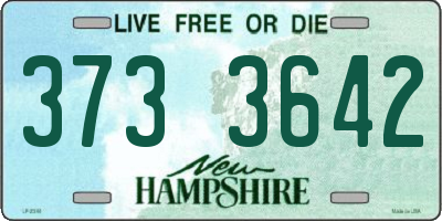 NH license plate 3733642