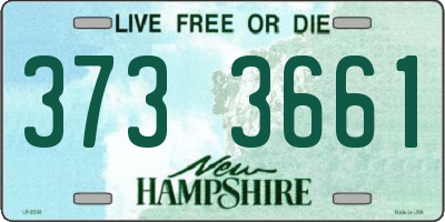 NH license plate 3733661