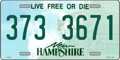 NH license plate 3733671