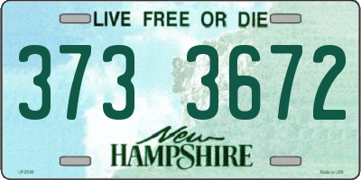 NH license plate 3733672