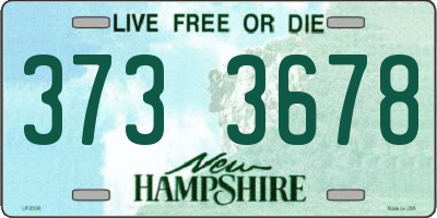 NH license plate 3733678