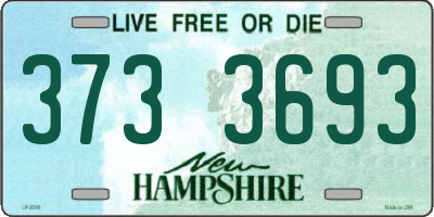NH license plate 3733693