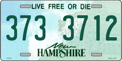 NH license plate 3733712