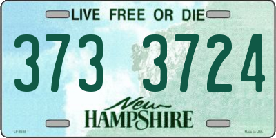 NH license plate 3733724