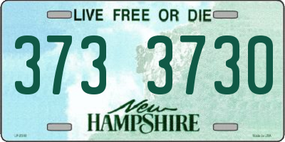 NH license plate 3733730