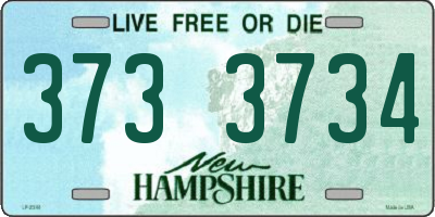 NH license plate 3733734