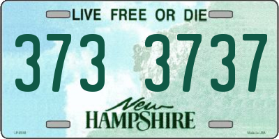 NH license plate 3733737