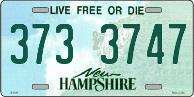 NH license plate 3733747