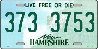 NH license plate 3733753
