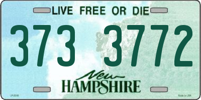 NH license plate 3733772