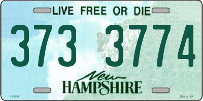 NH license plate 3733774