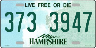 NH license plate 3733947