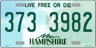 NH license plate 3733982