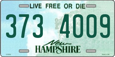 NH license plate 3734009