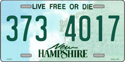 NH license plate 3734017