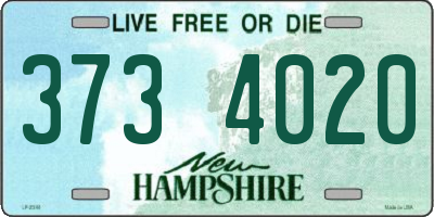 NH license plate 3734020