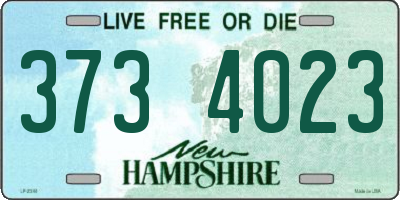 NH license plate 3734023