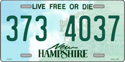 NH license plate 3734037