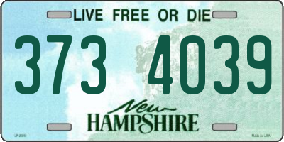 NH license plate 3734039