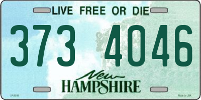 NH license plate 3734046