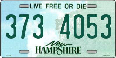 NH license plate 3734053