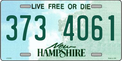 NH license plate 3734061
