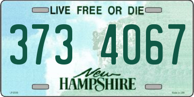 NH license plate 3734067