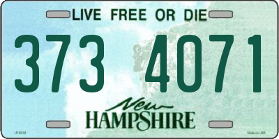NH license plate 3734071