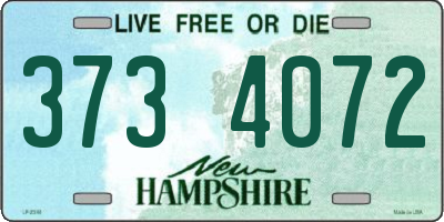 NH license plate 3734072