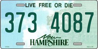 NH license plate 3734087