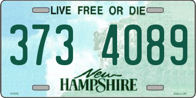 NH license plate 3734089