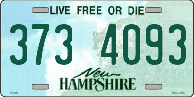 NH license plate 3734093