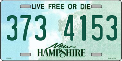 NH license plate 3734153