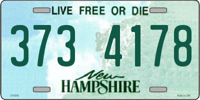 NH license plate 3734178