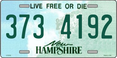 NH license plate 3734192