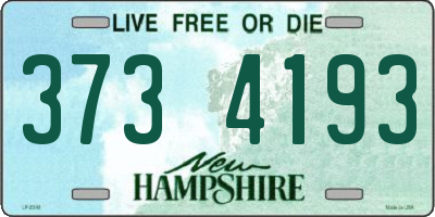 NH license plate 3734193