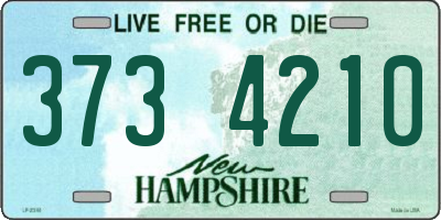 NH license plate 3734210