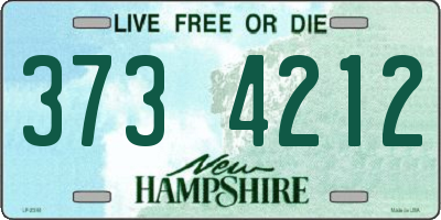 NH license plate 3734212